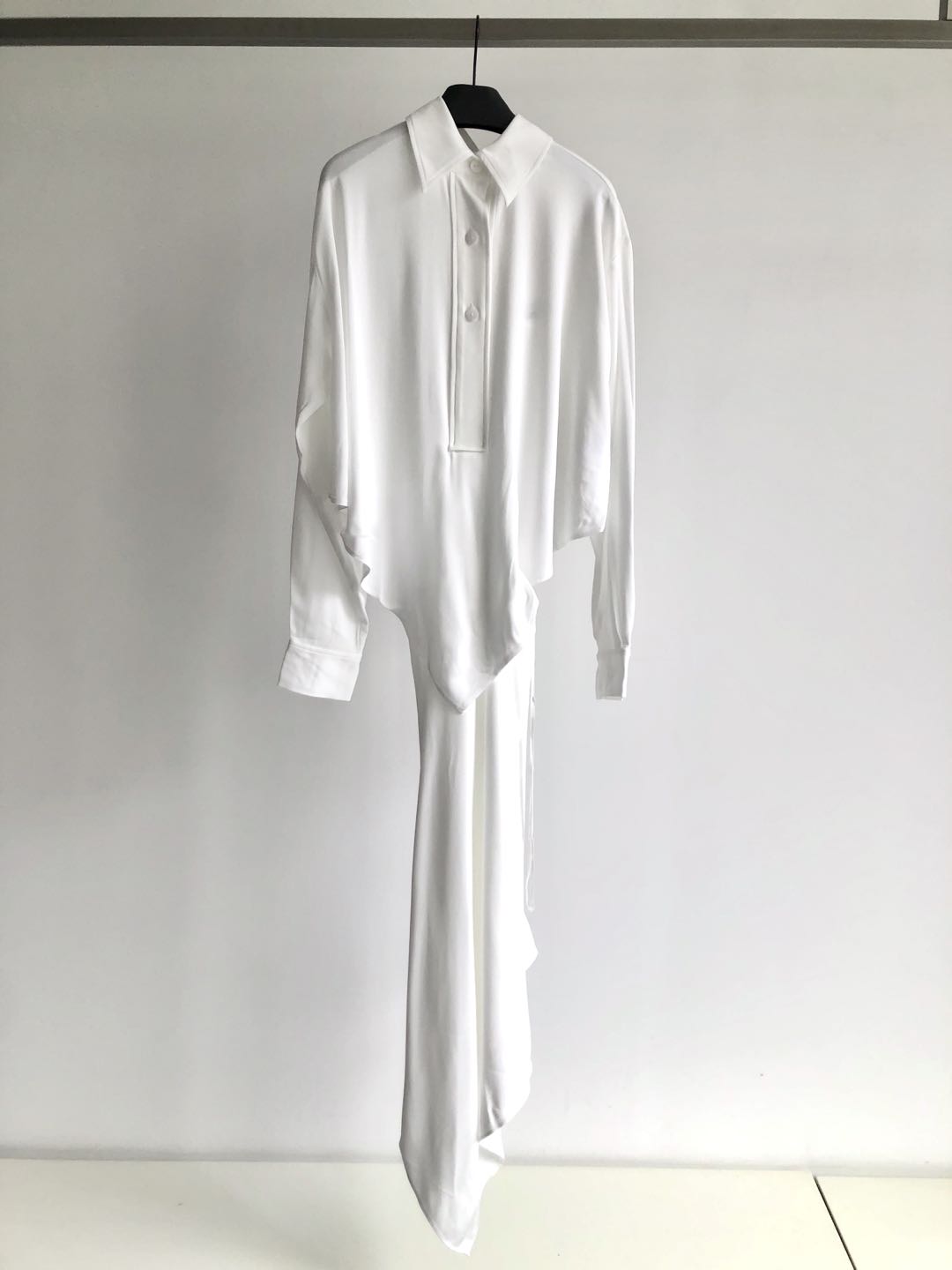 Christopher Esber Bandana Scarf Shirt Dress - Natural