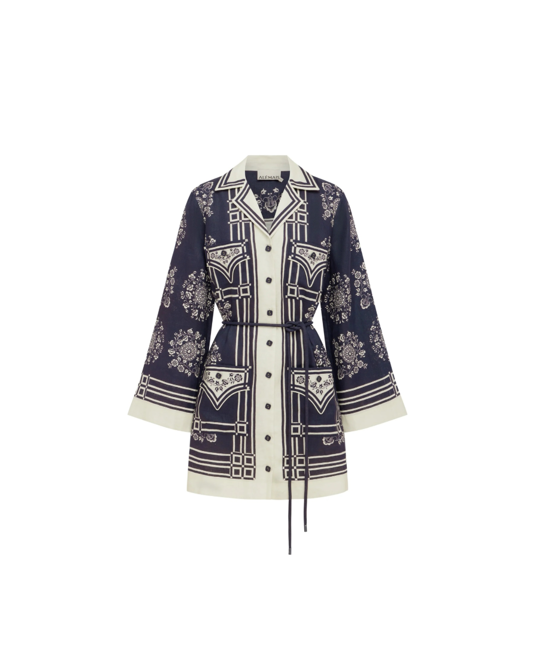 ALÉMAIS Banderra Mini Dress - Ink