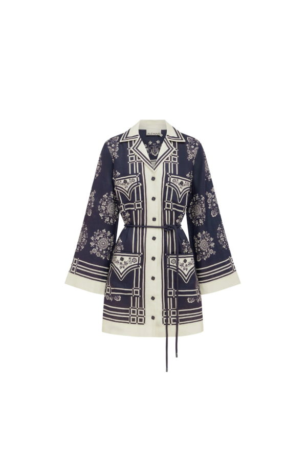ALÉMAIS Banderra Mini Dress - Ink