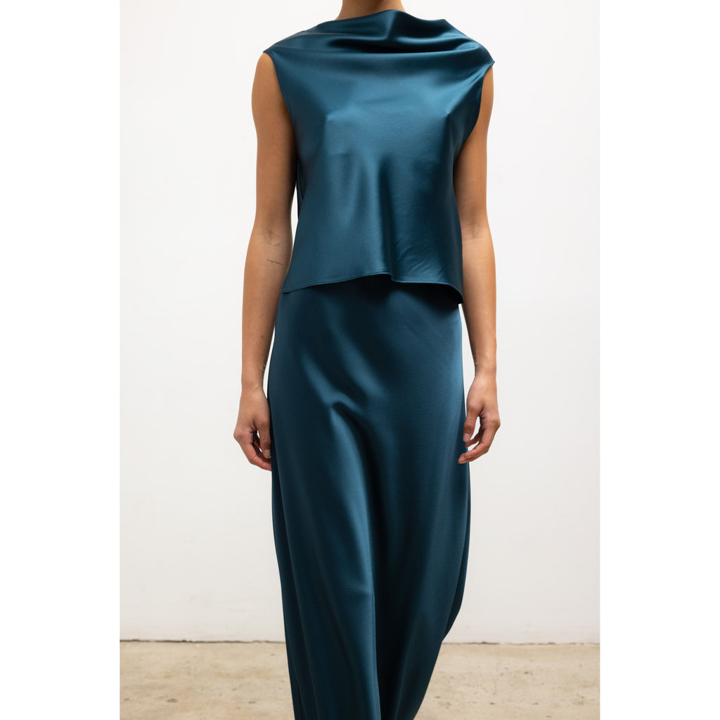 Leset Barb Bias Skirt - Pacific