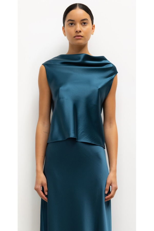 Leset Barb Shell Top - Pacific