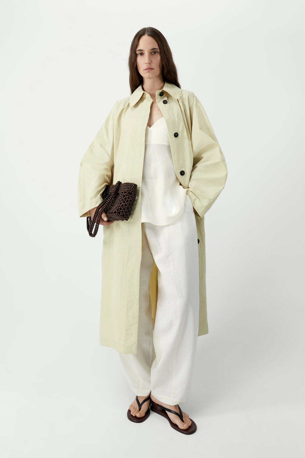 Cordera Batwing Trench Coat - Butter