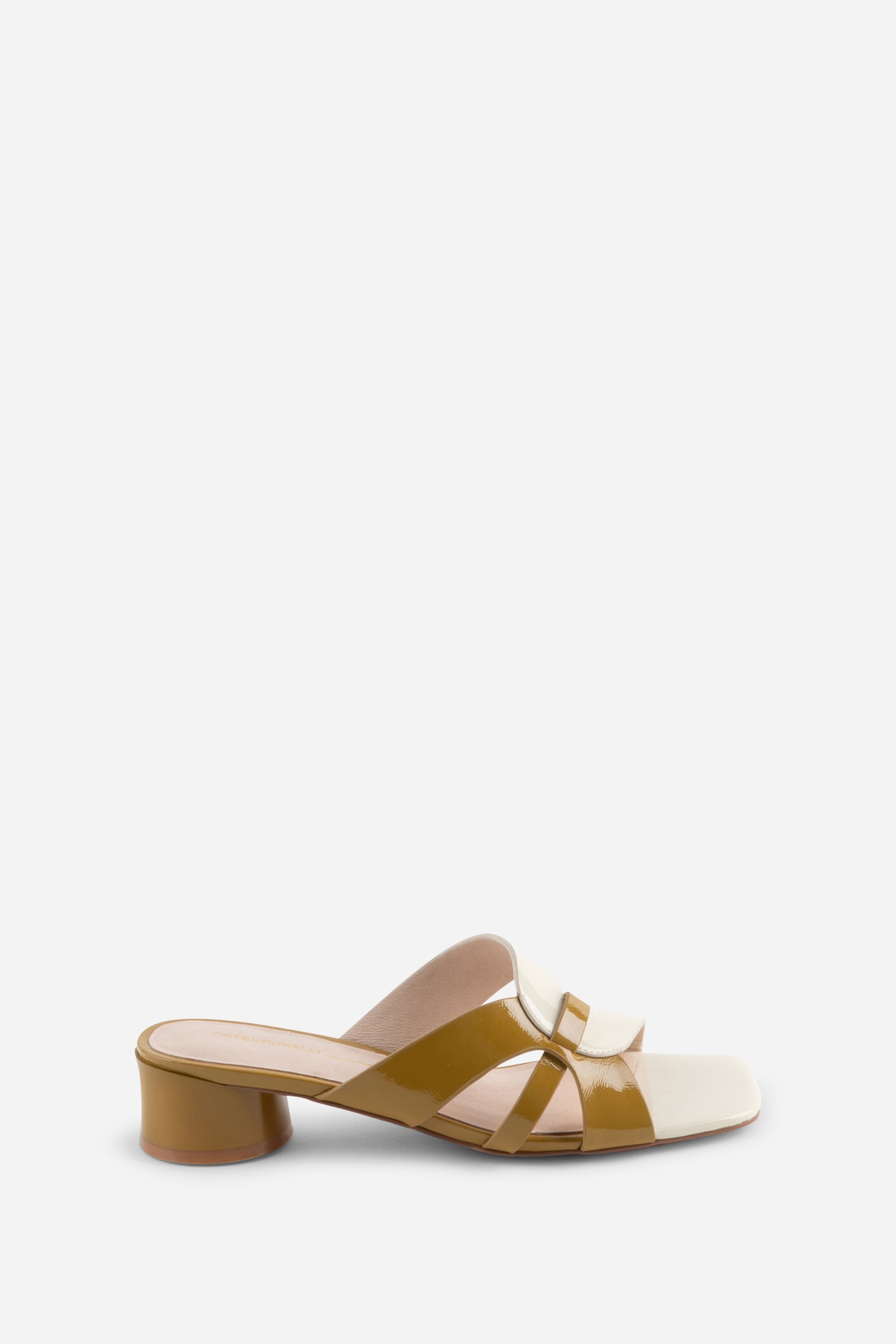 "INTENTIONALLY __________." Beatrix Heeled Sandal - Mustard Combo