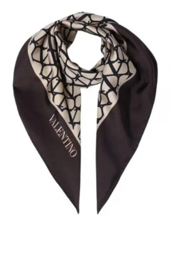 Valentino Garavani Scarf - Beige Nero Tabacco