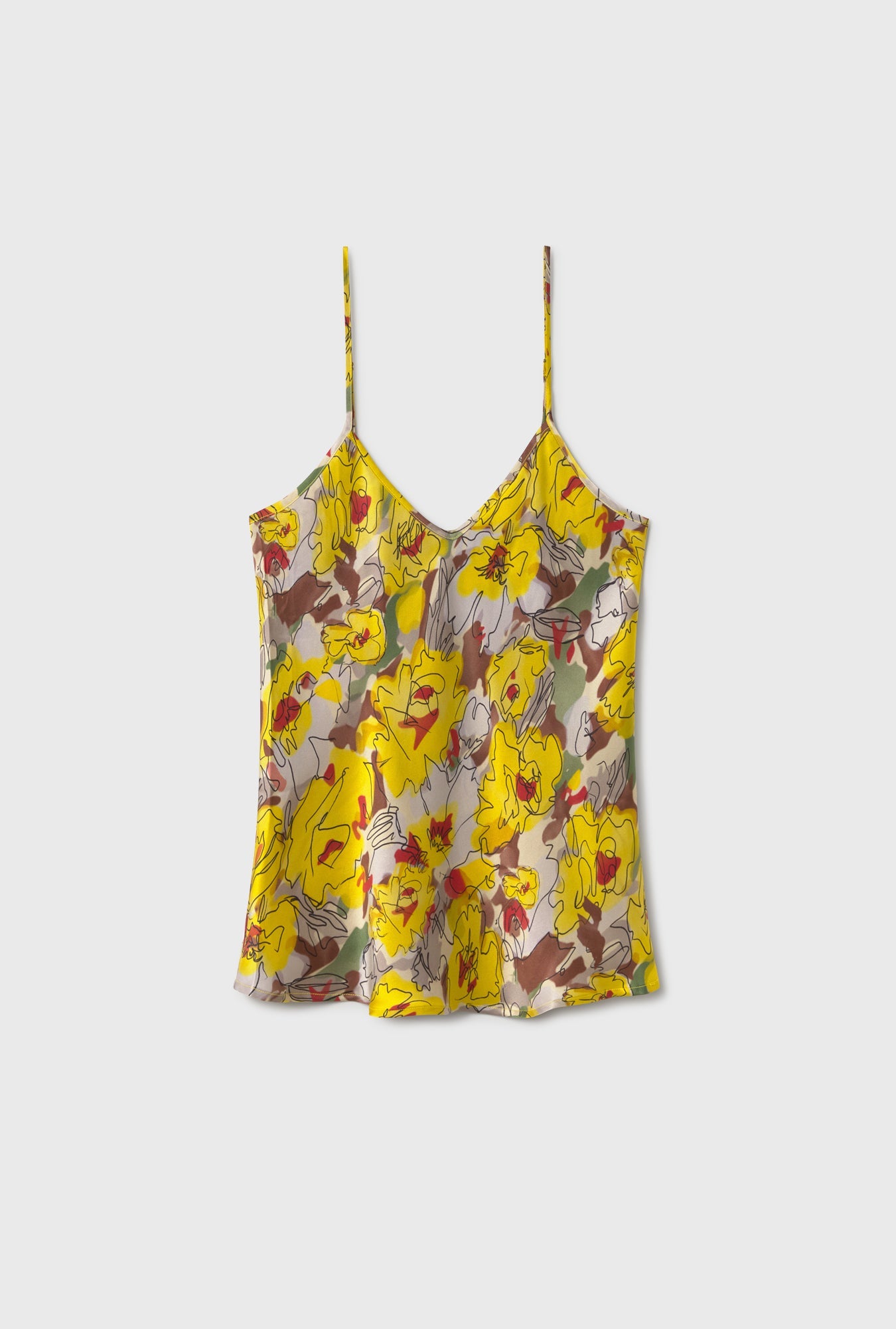 Silk Laundry Bias Cut Cami - Sunflower Floral