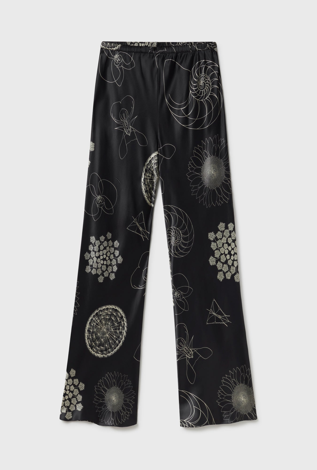 Silk Laundry BIAS CUT PANTS - FIBONACCI BLACK