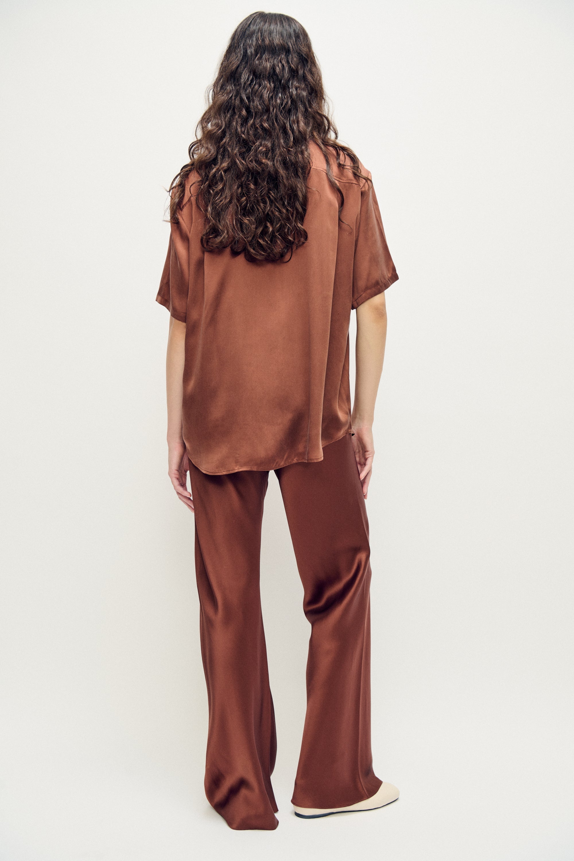 Silk Laundry Bias Cut Pants - Root