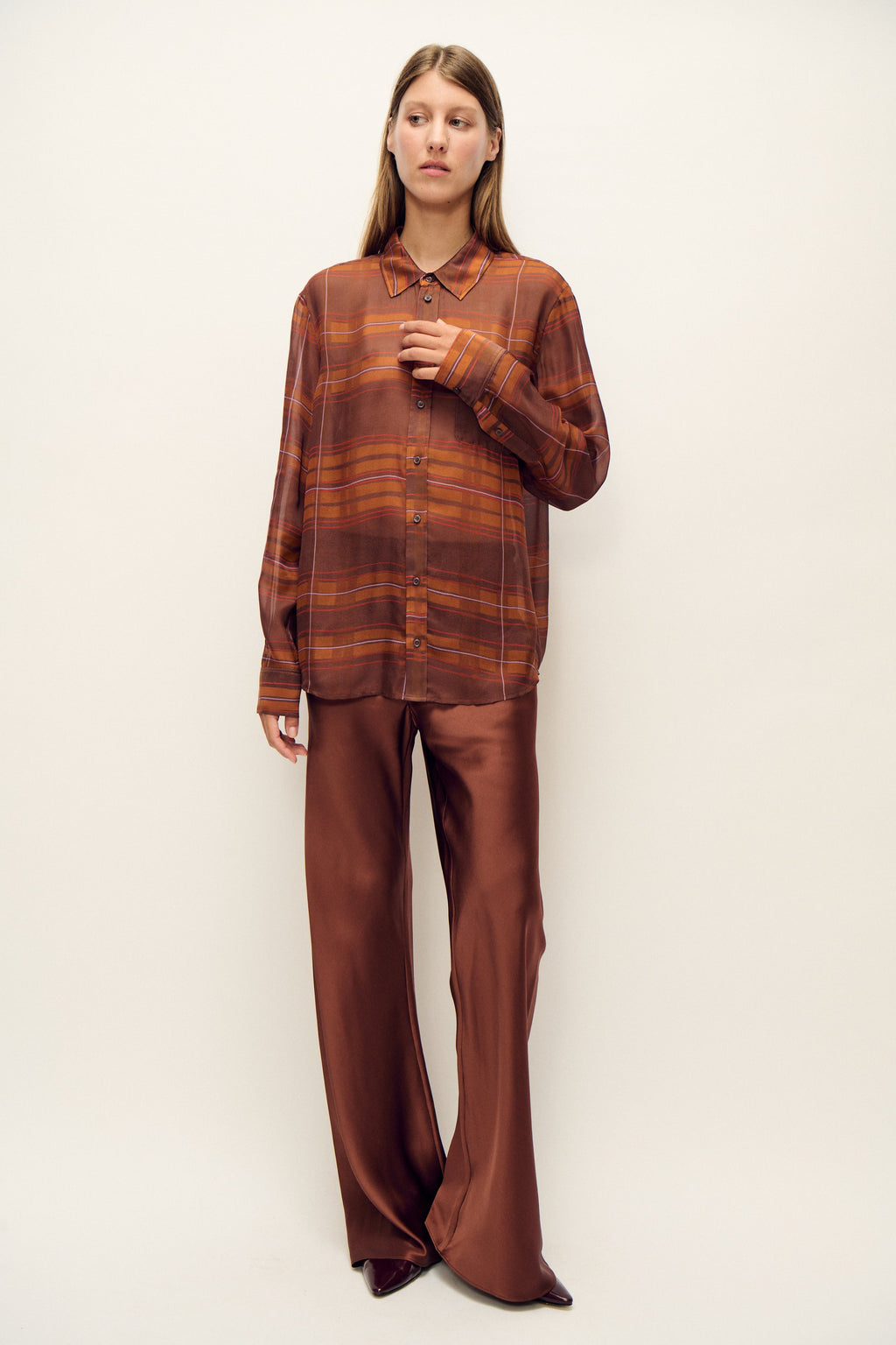 Silk Laundry Bias Cut Pants - Root