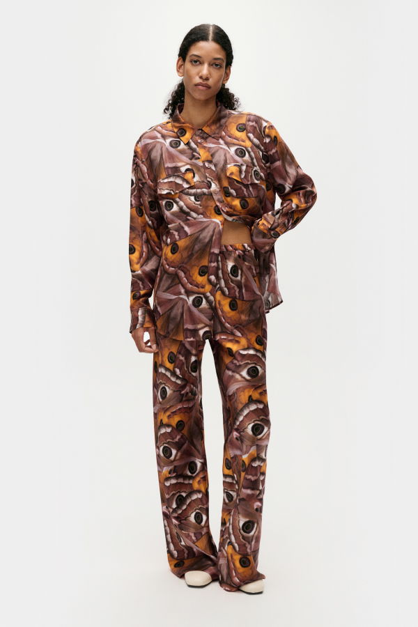 Silk Laundry Bias Cut Pants - Wingspan