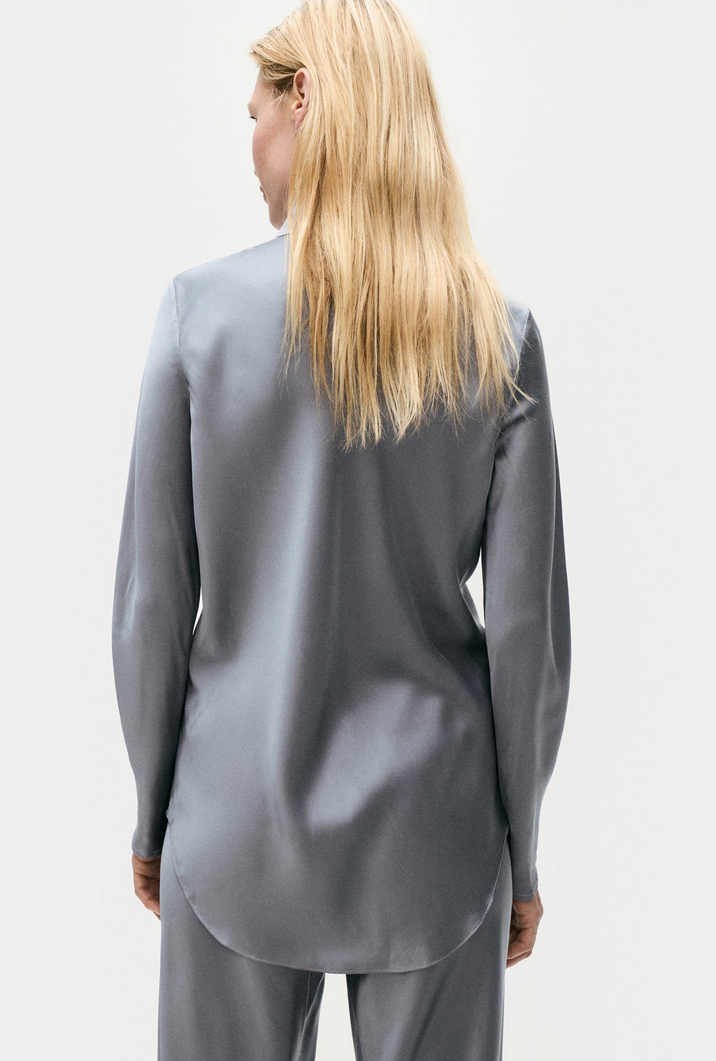 Silk Laundry BIAS CUT SHIRT - STORM