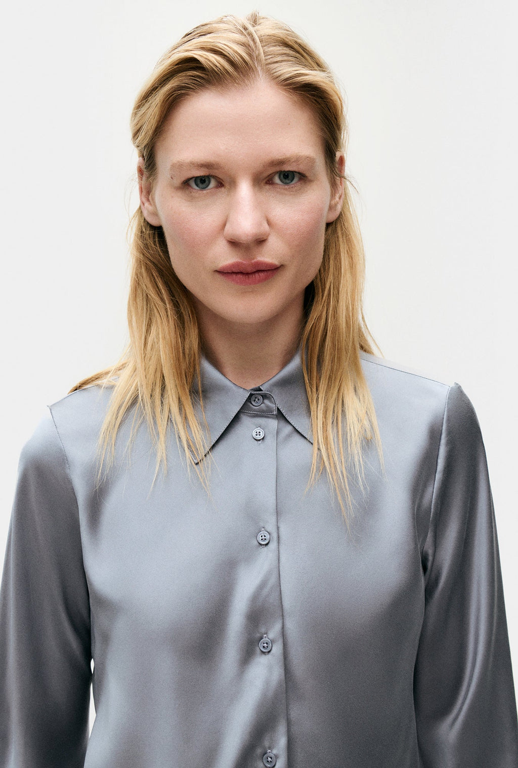 Silk Laundry BIAS CUT SHIRT - STORM