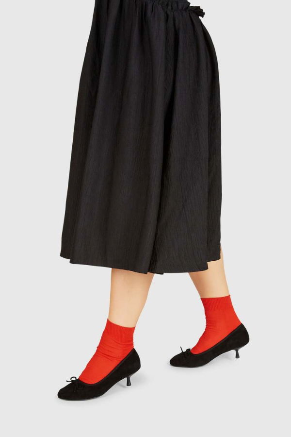 "INTENTIONALLY __________." BINA SUEDE KITTEN HEEL - MERLOT/Black