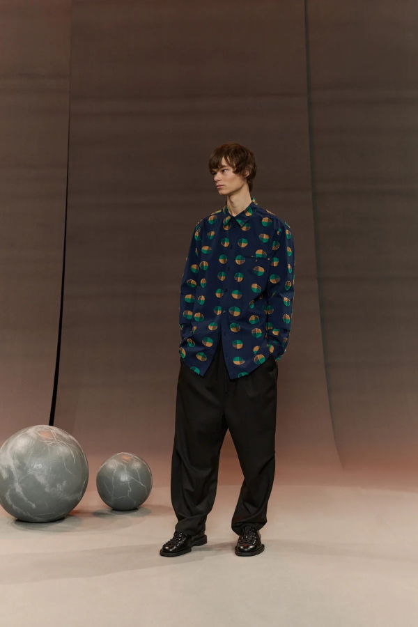 Henrik Vibskov Blou Shirt - Dots Coupe