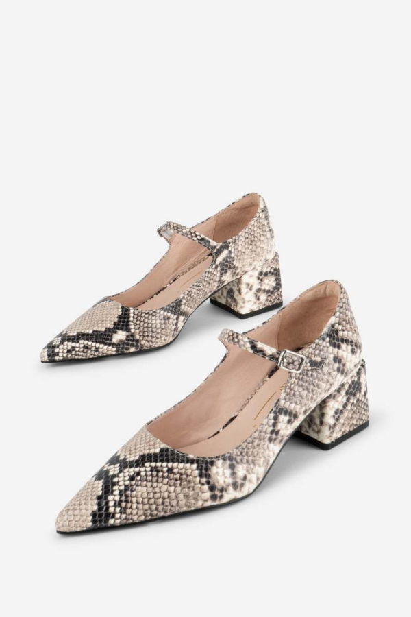 "INTENTIONALLY __________." Bond Snake Mary Jane Heel - Black White