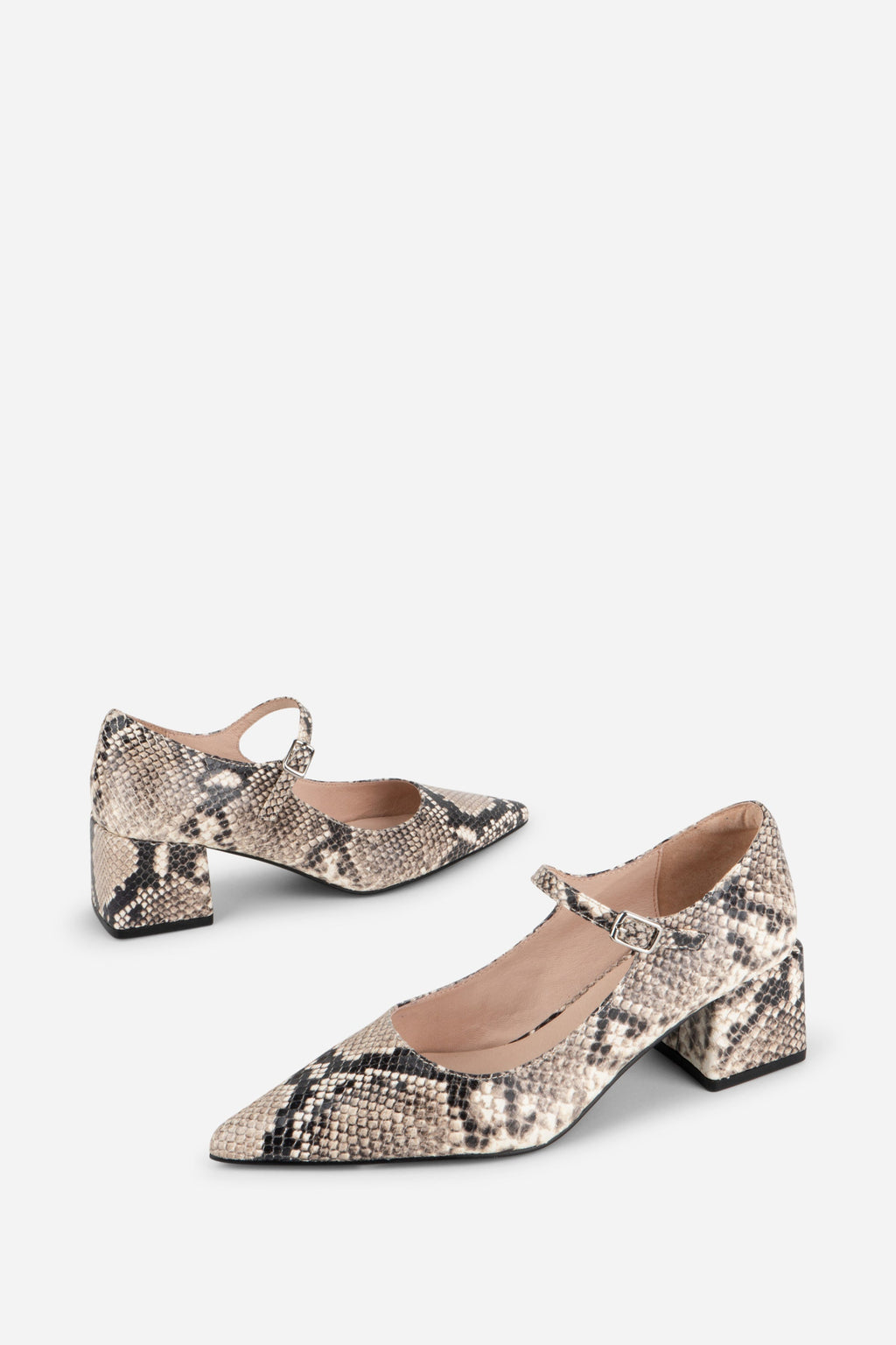 "INTENTIONALLY __________." Bond Snake Mary Jane Heel - Black White