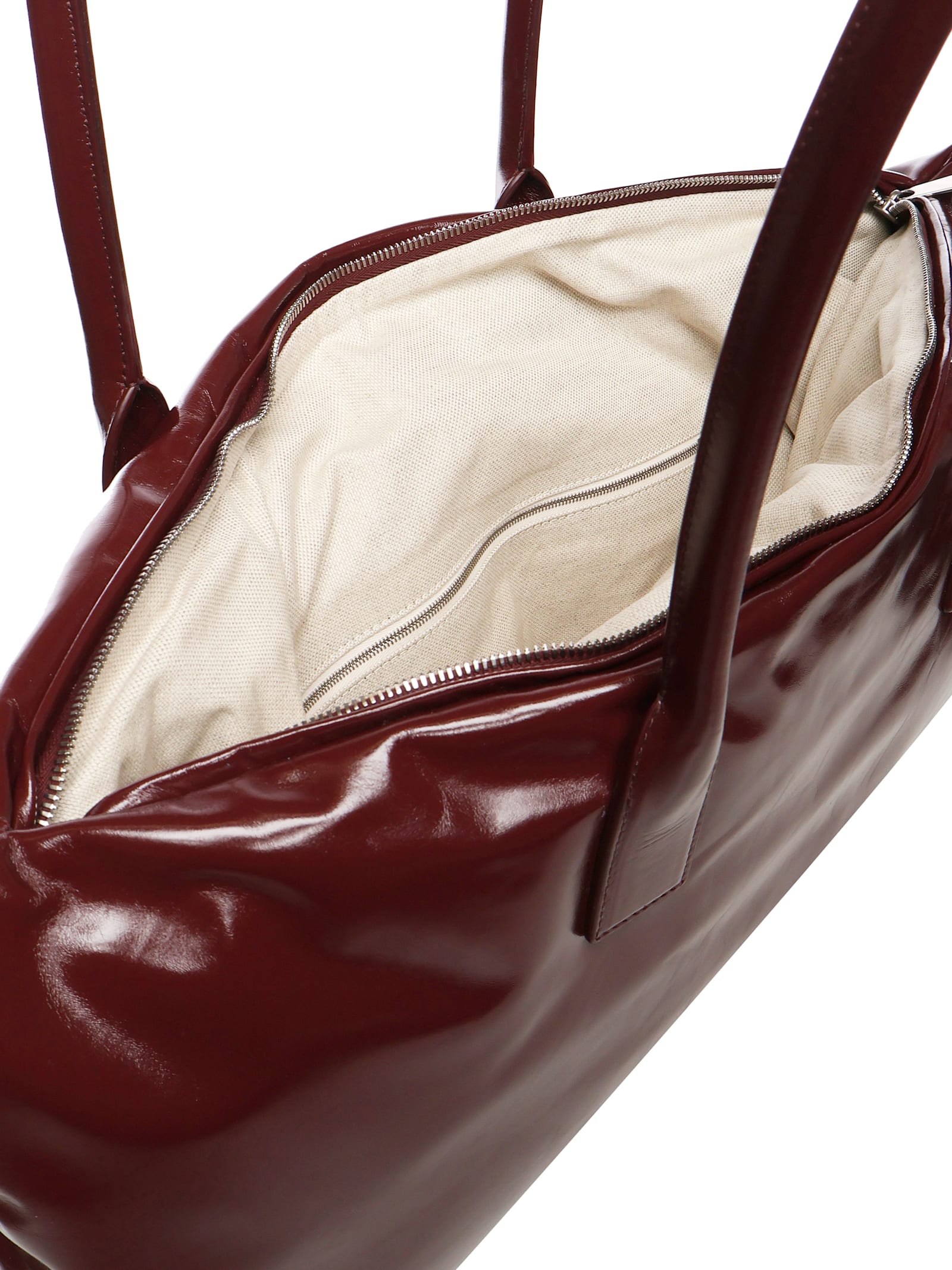 BOTTEGA VENETA Large Pillowy Shoulder Bag - Bordeaux