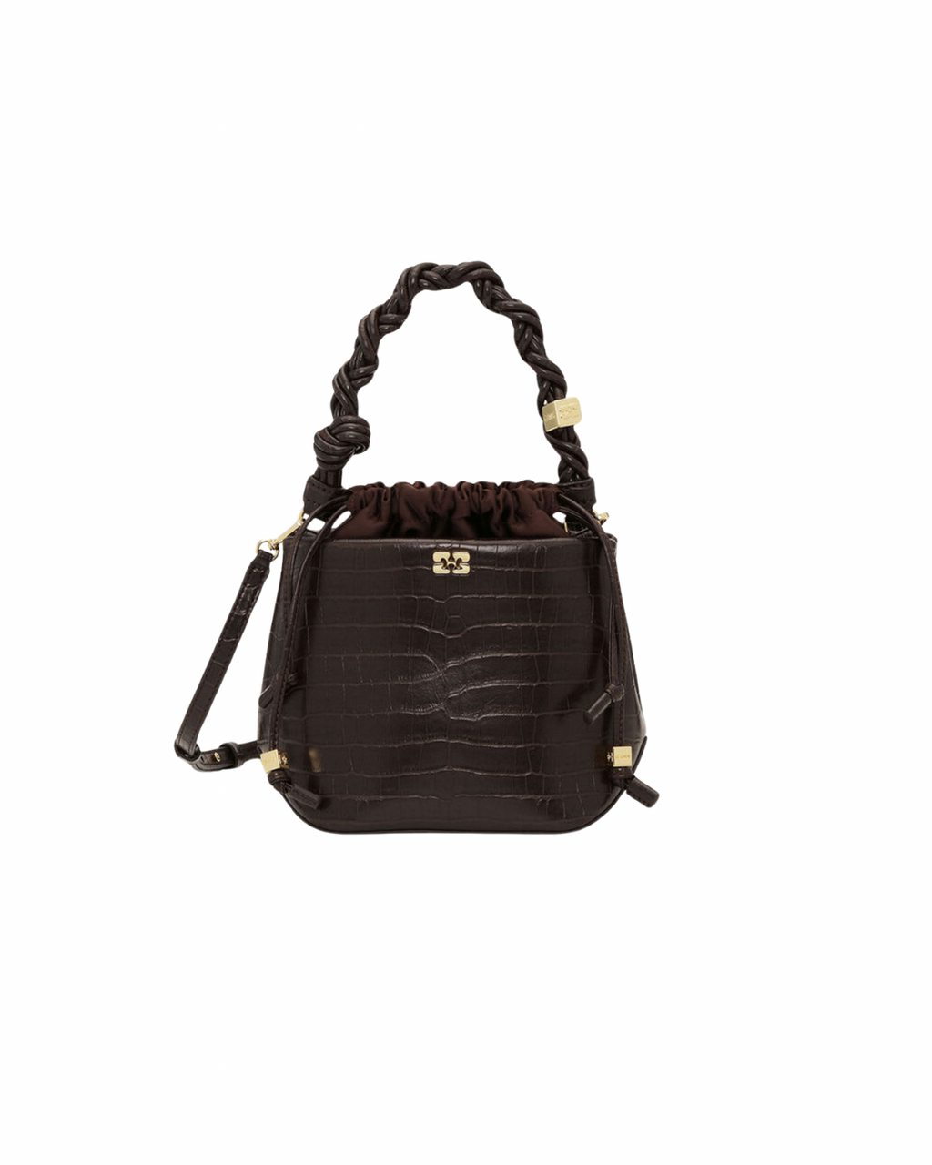 Ganni Bou Bucket Bag - Chocolate Fondant