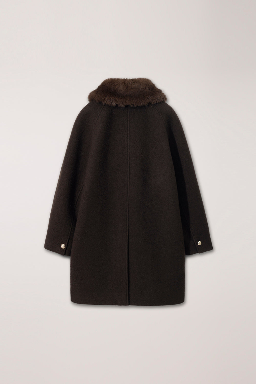 Dunst Boucle Wool Half Coat - Brown