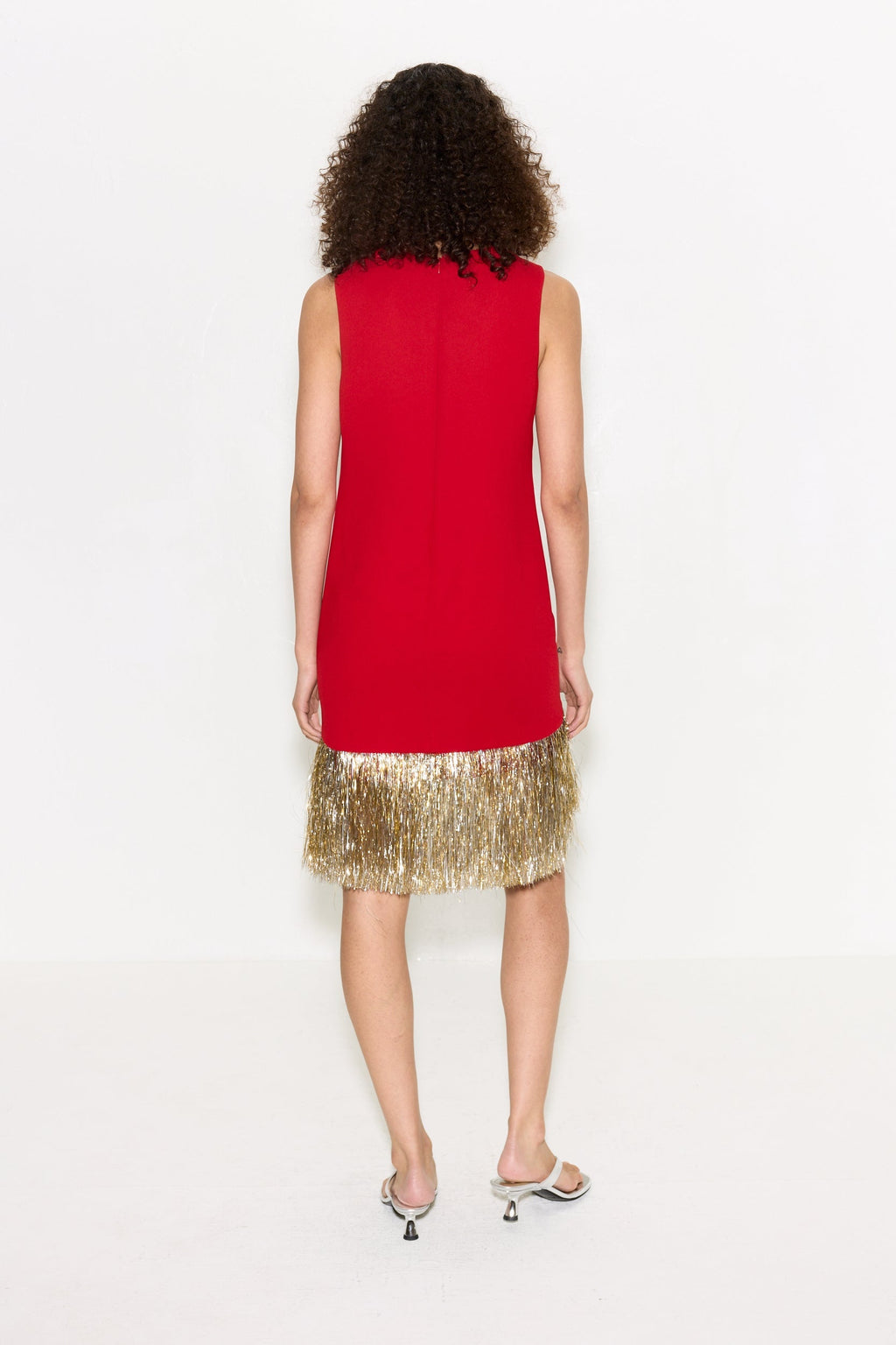 Simon Miller Bowie Fringe Mini Dress - Lucky Red