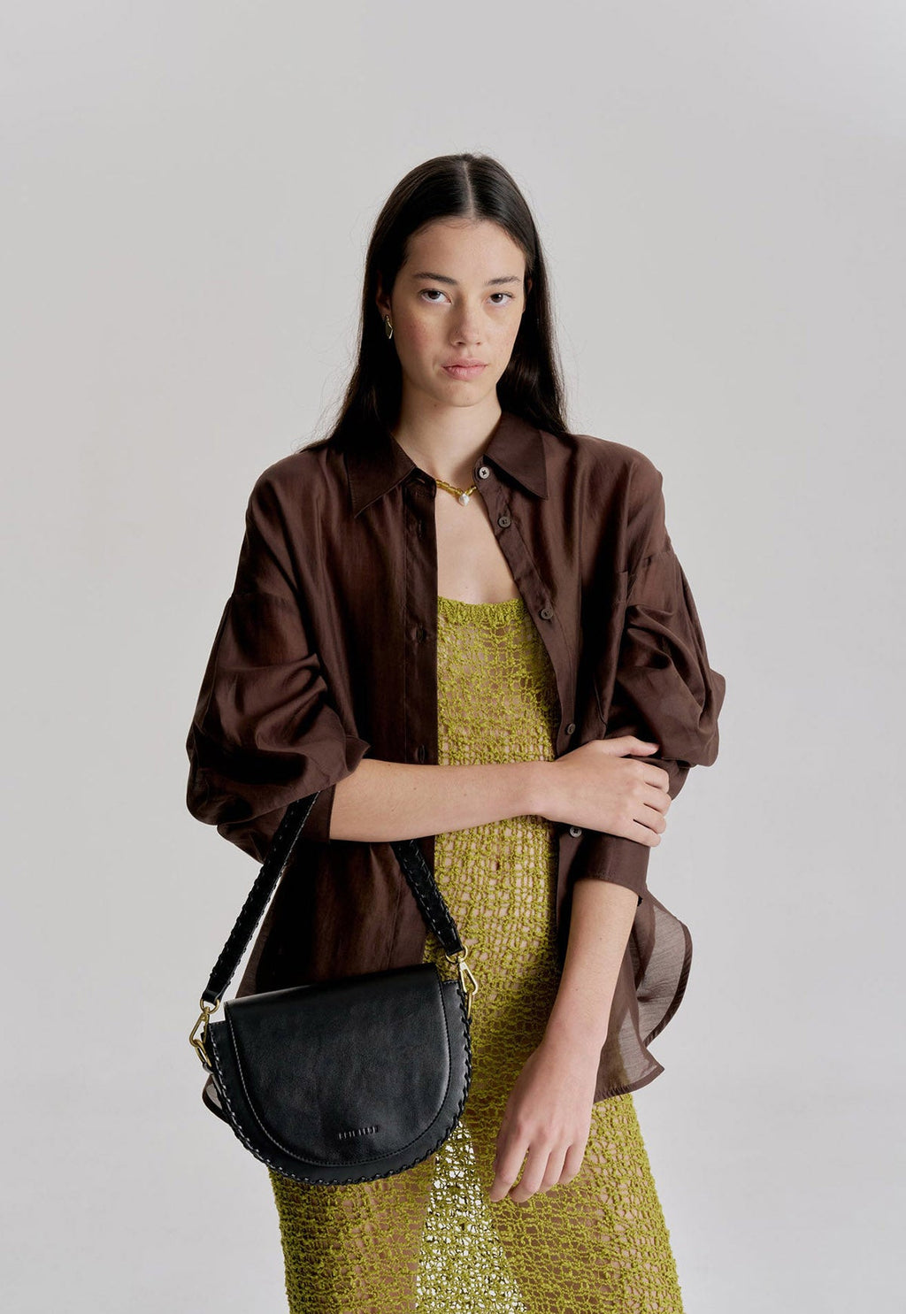 BRIE LEON Daphne Shoulder Bag Black