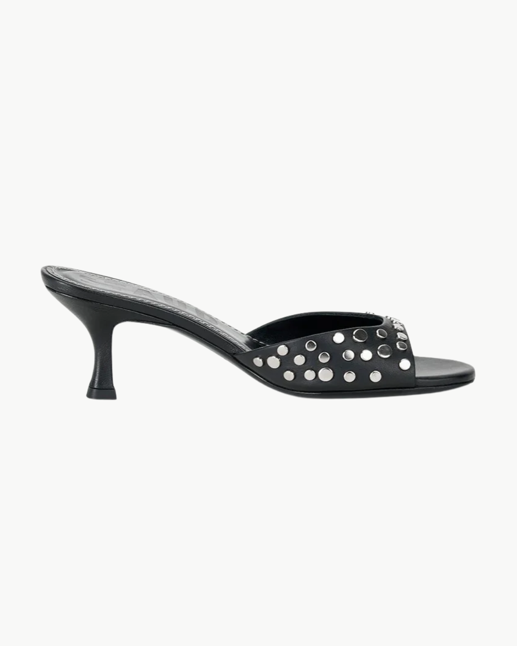 Staud Brigitte Mule in Rivets - Silver