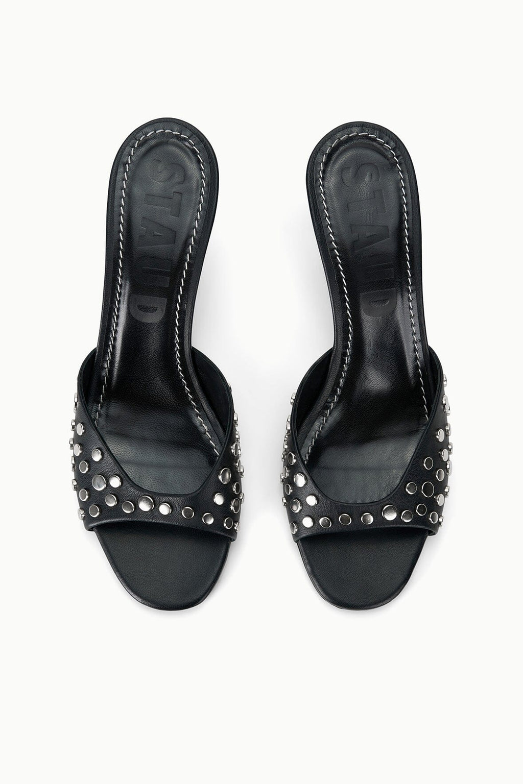 Staud Brigitte Mule in Rivets - Silver