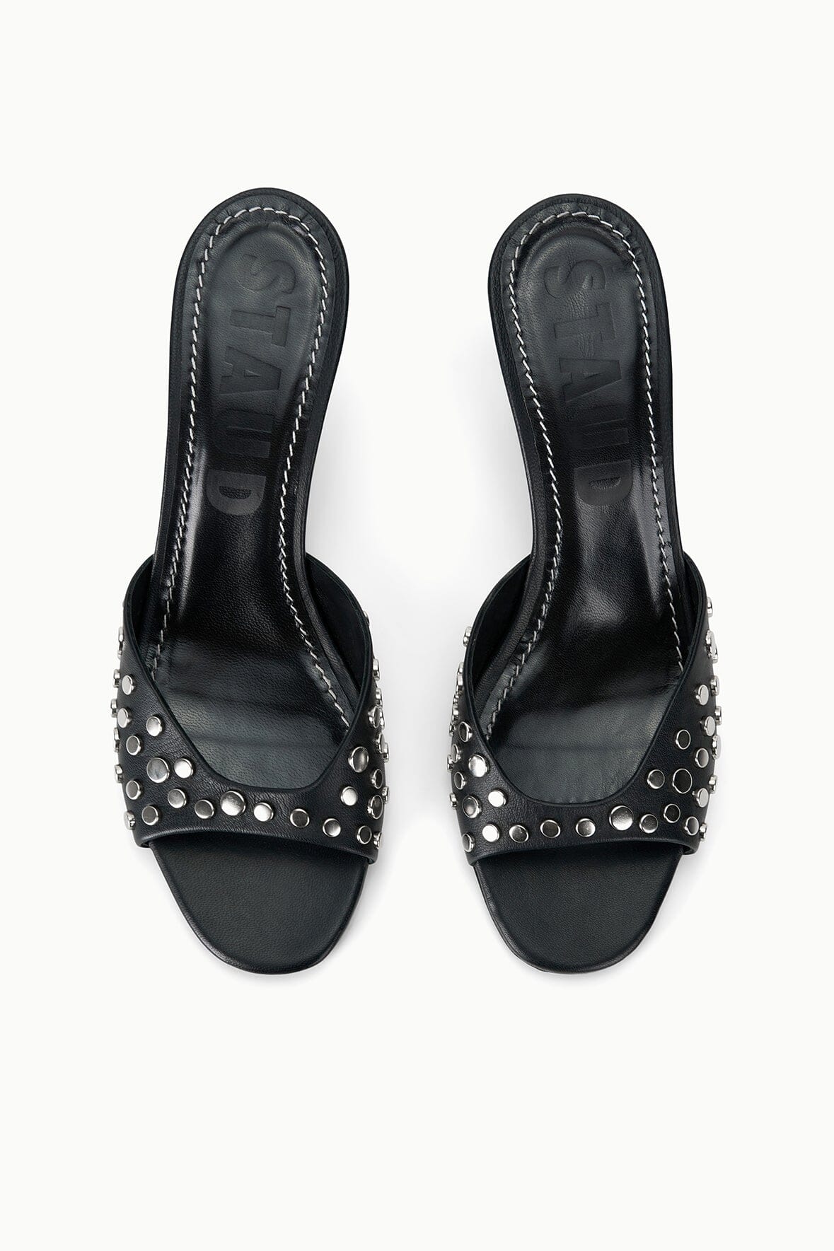 Staud Brigitte Mule in Rivets - Silver