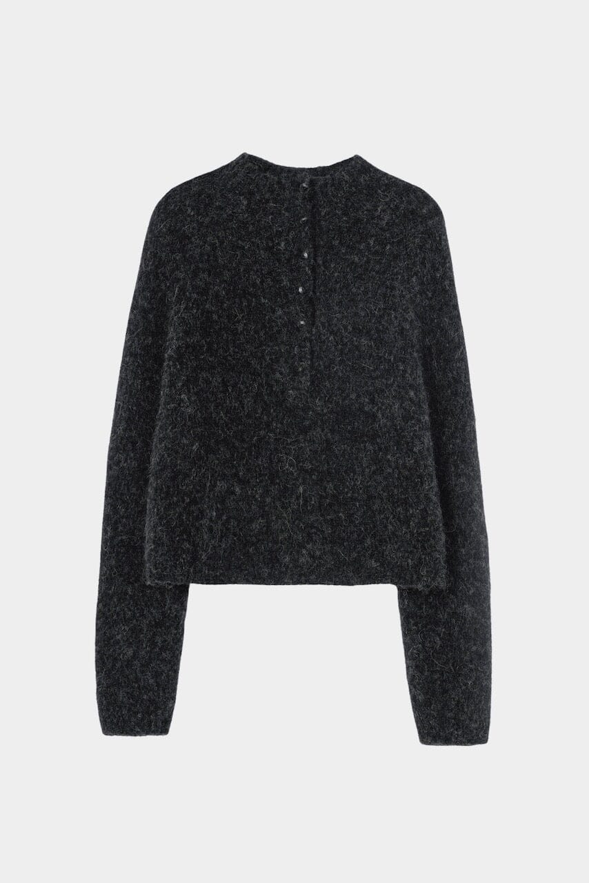 Cordera Baby Alpaca Polo Sweater - Anthracite