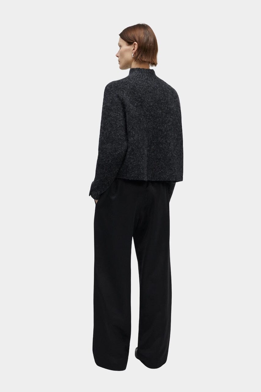 Cordera Baby Alpaca Polo Sweater - Anthracite