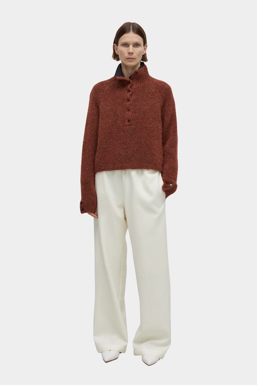 Cordera Baby Alpaca Polo Sweater - Terracotta