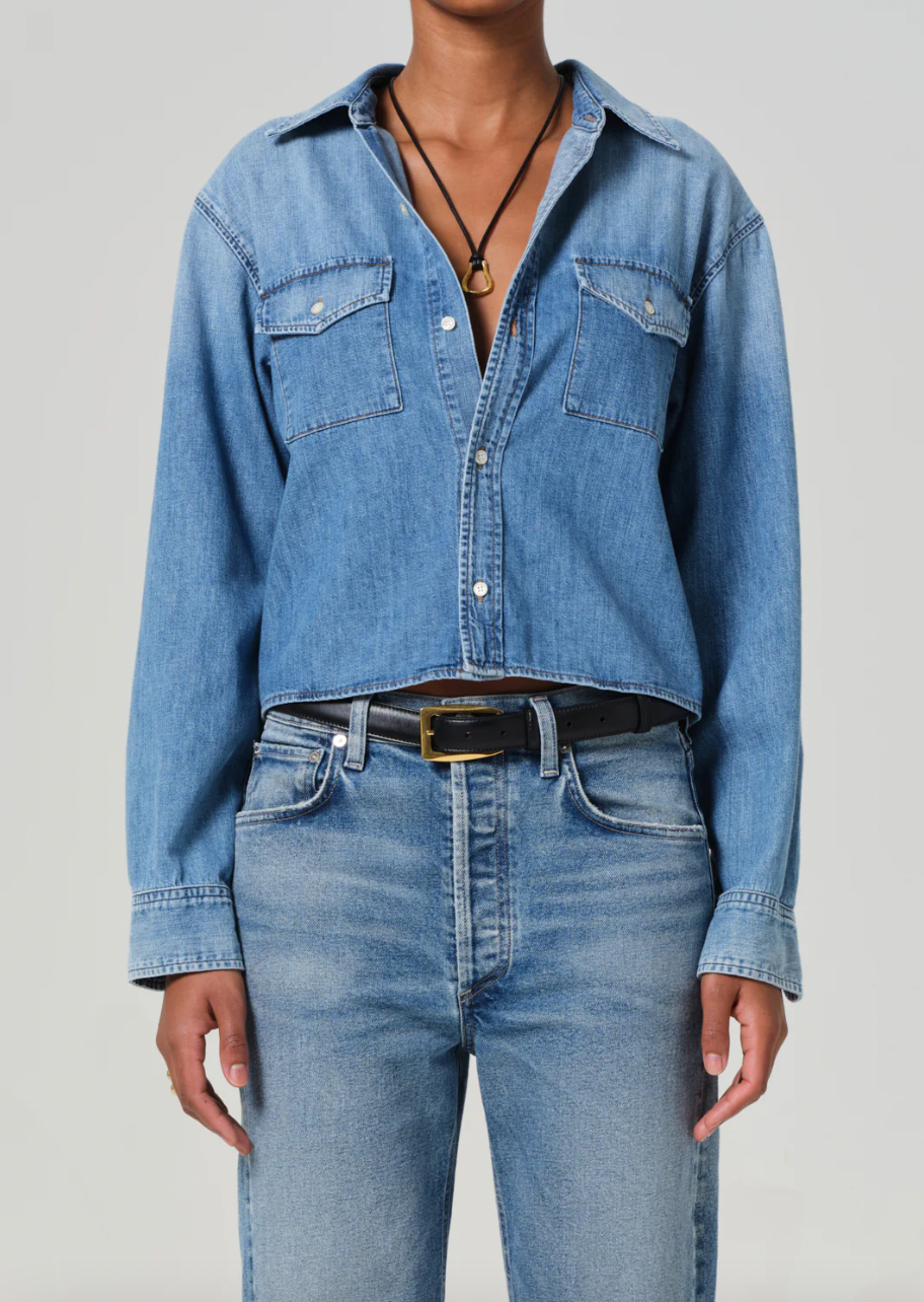 Citizens of Humanity Baby Shay Cropped Shirt