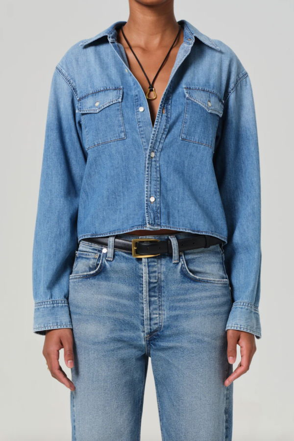 Citizens of Humanity Baby Shay Cropped Shirt