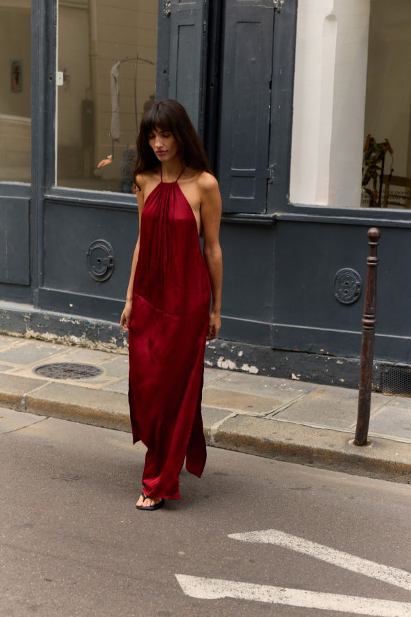 Bahhgoose Chi Dress - Deep Cherry