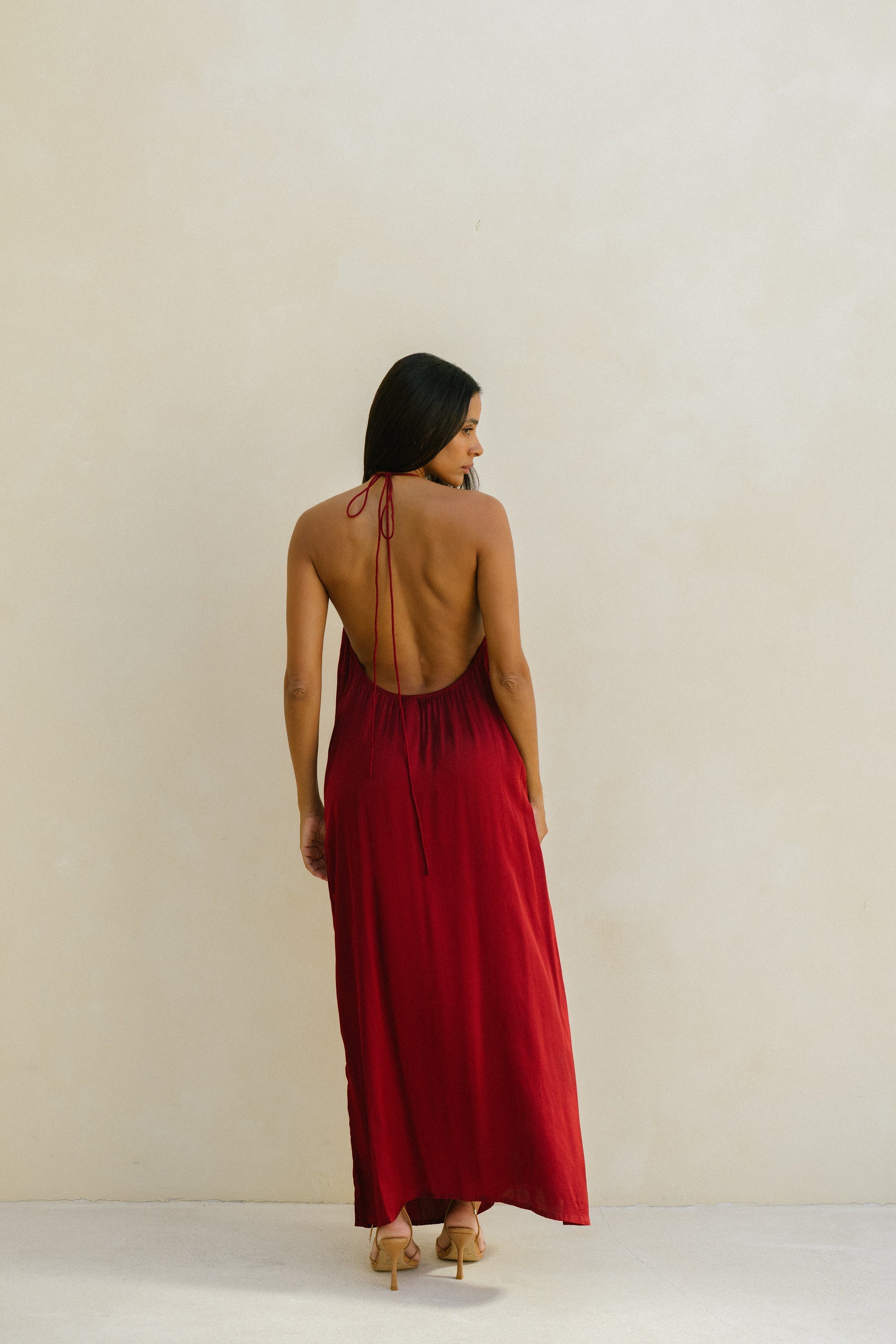 Bahhgoose Chi Dress - Deep Cherry