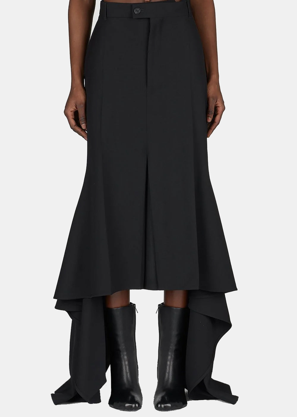 Balenciaga Deconstructed Godet Skirt - Black
