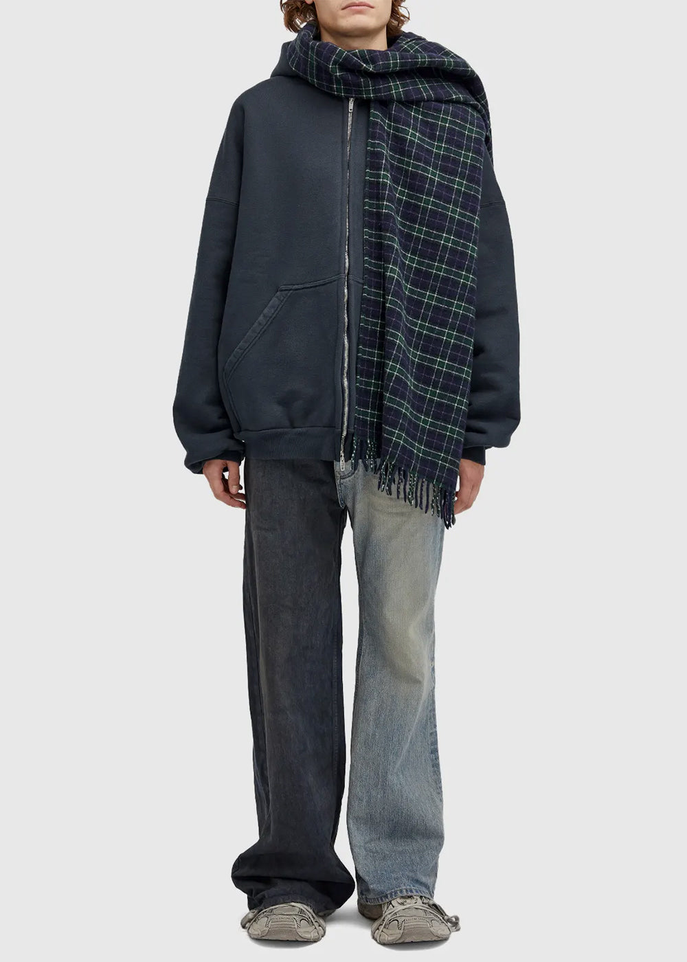 Balenciaga Fifty-Fifty Pants - Heather Grey/Outback Blue