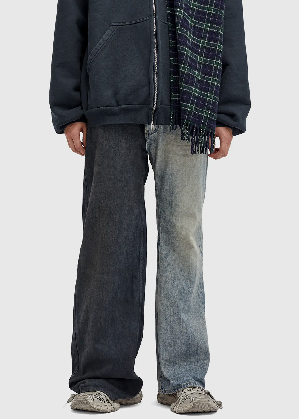 Balenciaga Fifty-Fifty Pants - Heather Grey/Outback Blue