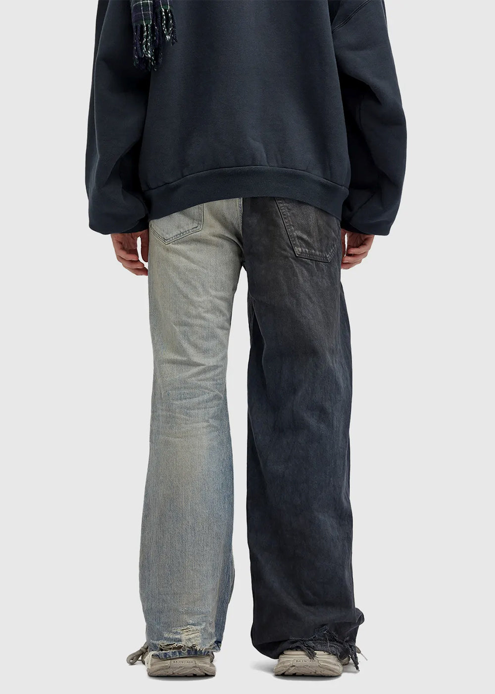 Balenciaga Fifty-Fifty Pants - Heather Grey/Outback Blue
