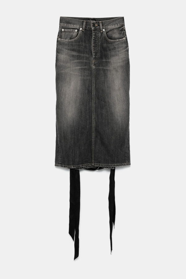 Balenciaga Lace-Up Skirt - Dark Grey
