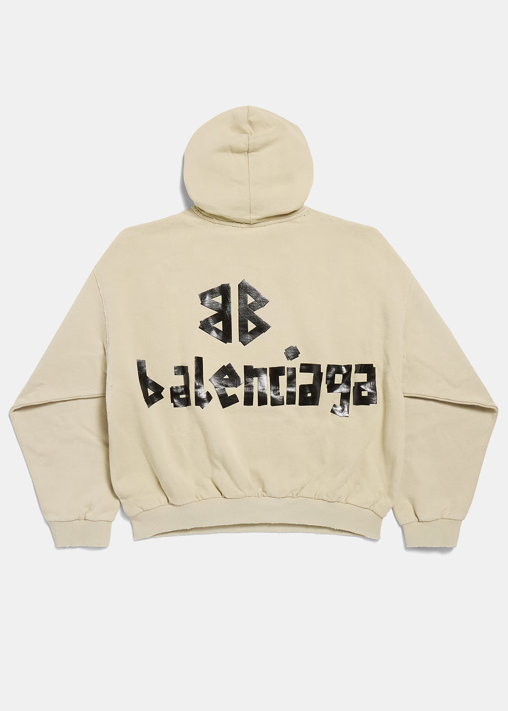 Balenciaga Ripped Pocket Hoodie - Beige