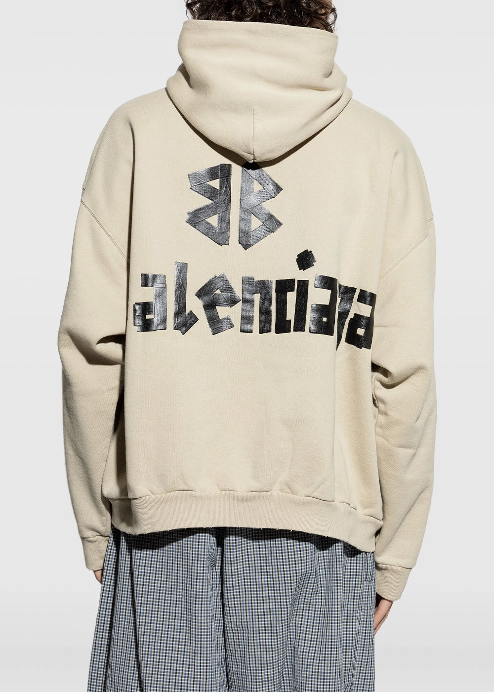 Balenciaga Ripped Pocket Hoodie - Beige