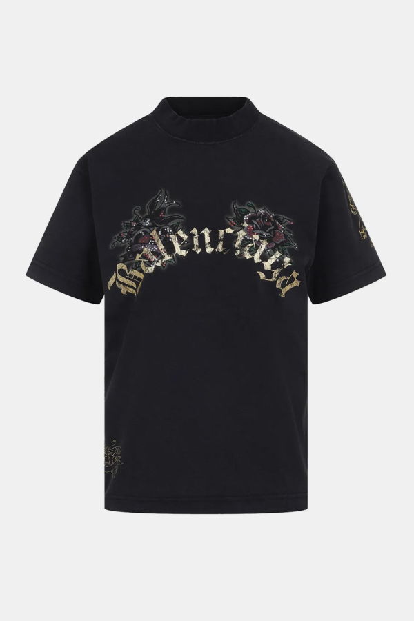 Balenciaga Tacky Tattoo T-Shirt - Washed Black