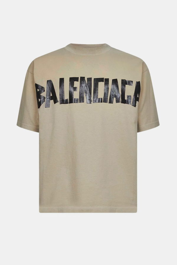 Balenciaga Tape Type Dry Jersey T-Shirt - Beige