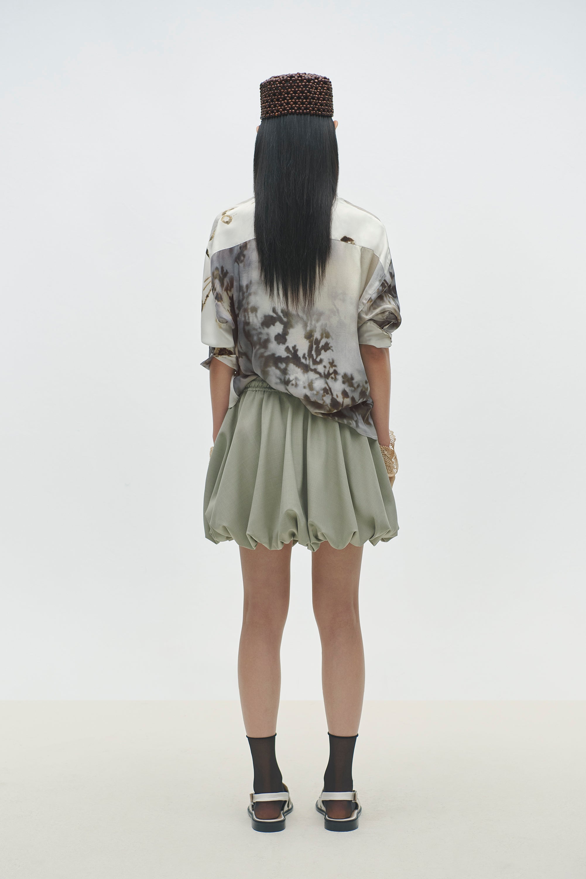 Cordera Balloon Mini Skirt - Salvia