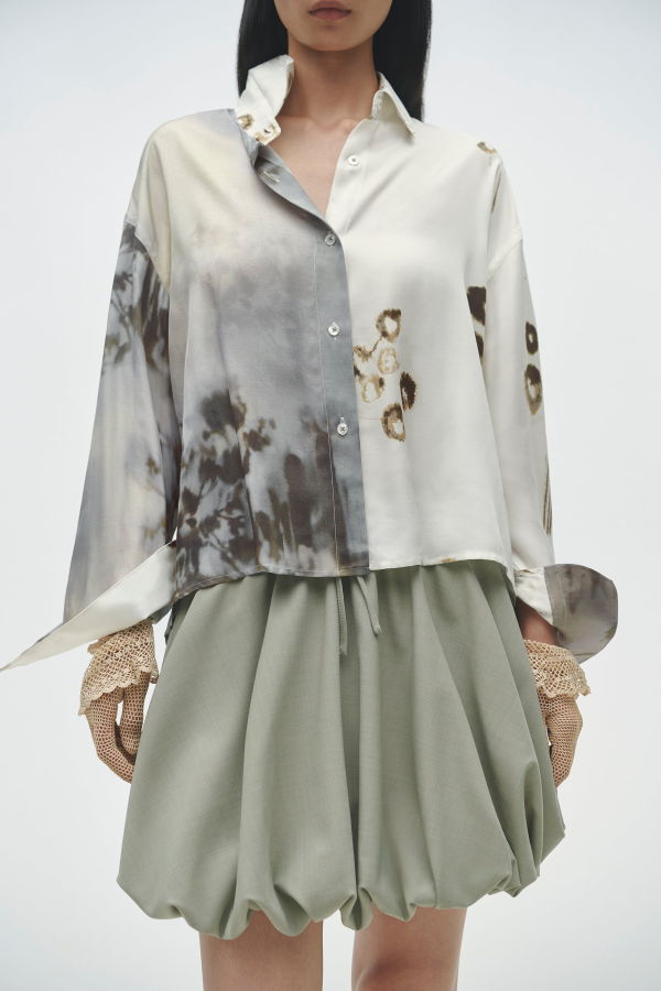 Cordera Balloon Mini Skirt - Salvia