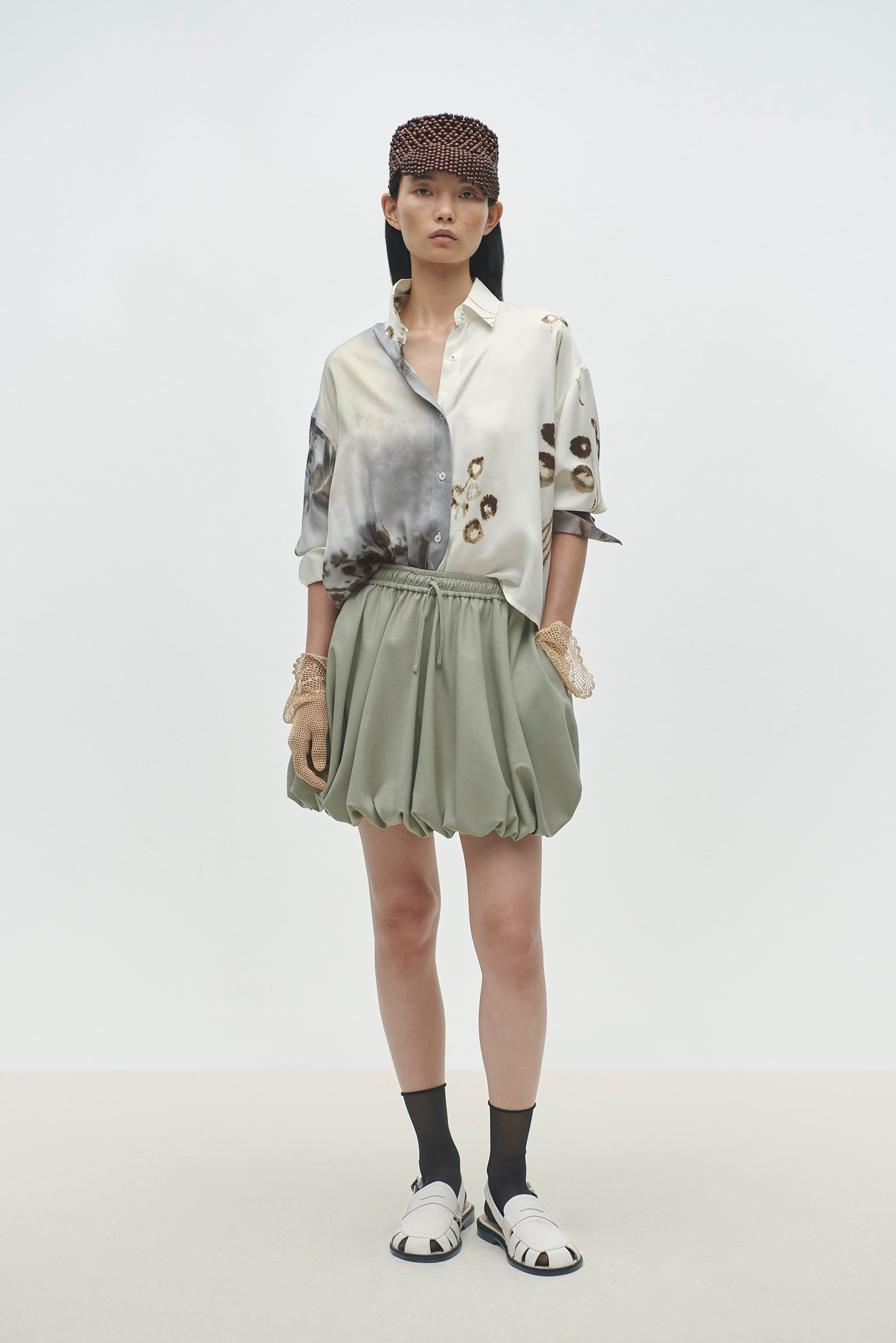 Cordera Balloon Mini Skirt - Salvia