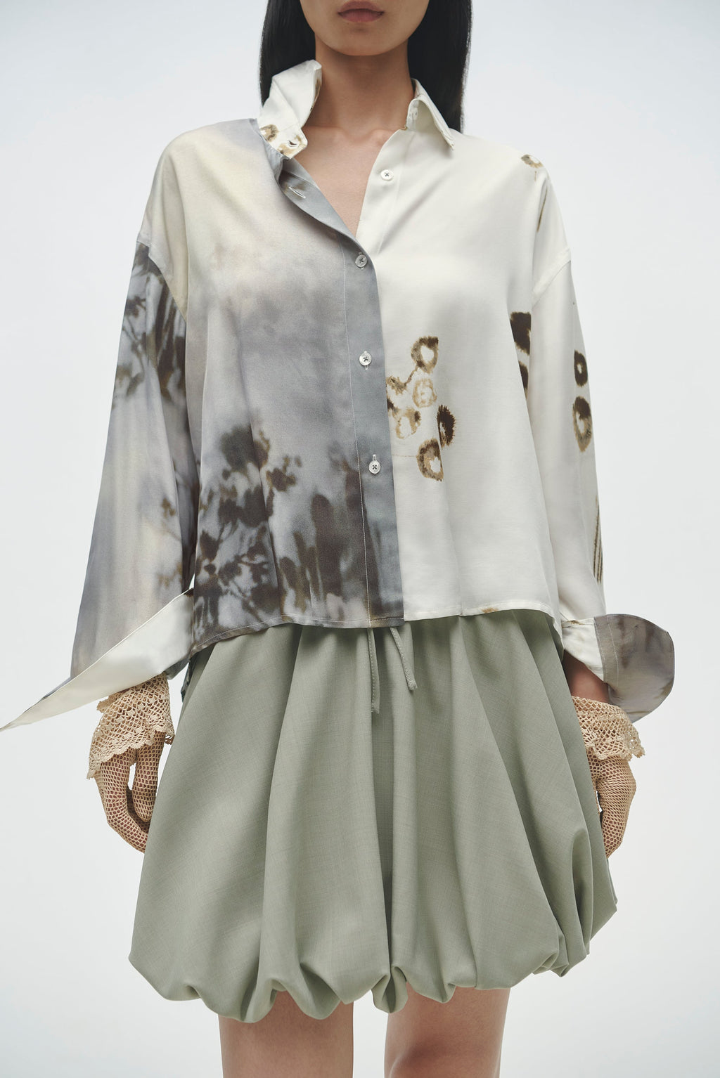 Cordera Balloon Mini Skirt - Salvia