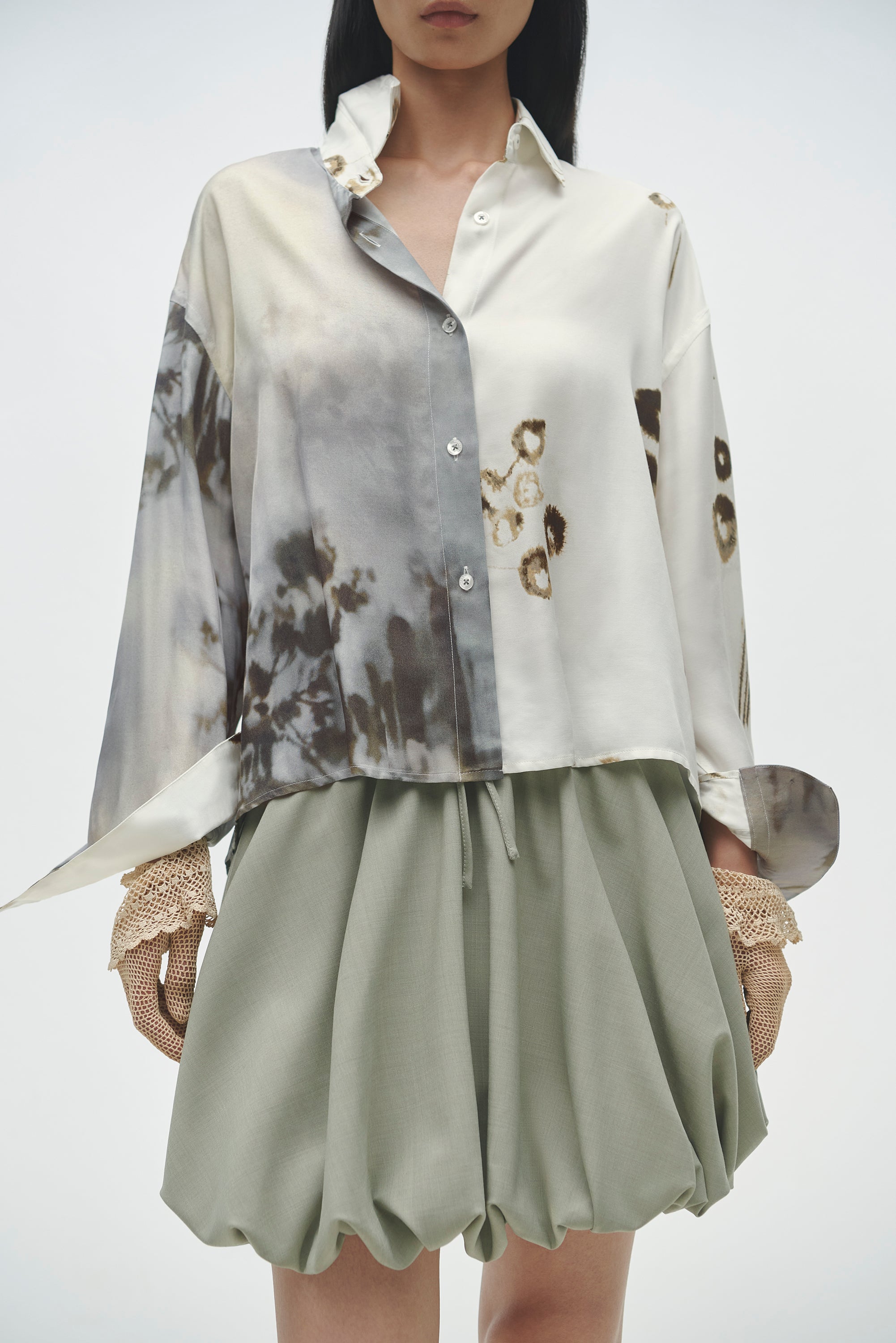 Cordera Balloon Mini Skirt - Salvia