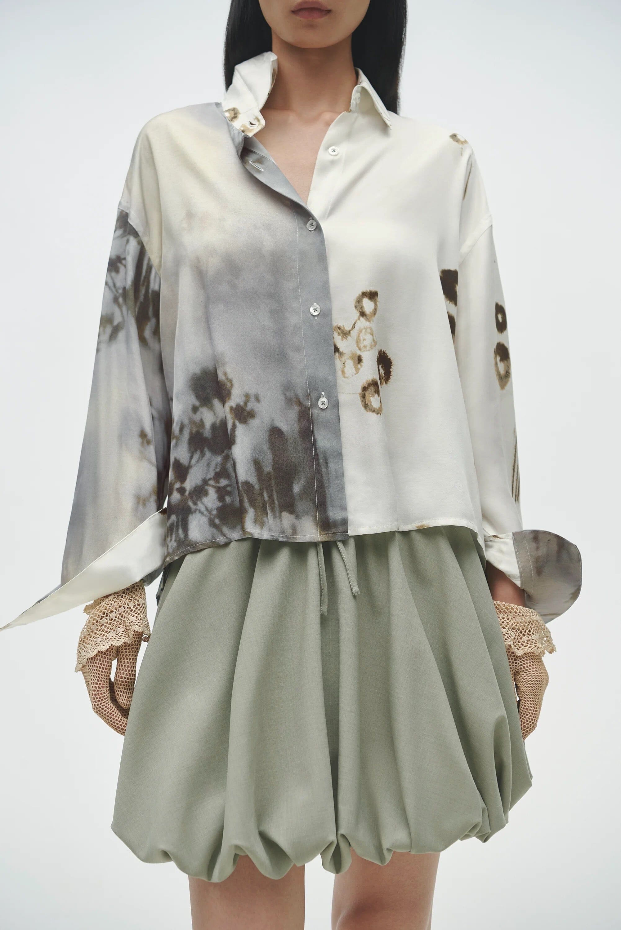 Cordera Balloon Mini Skirt - Salvia