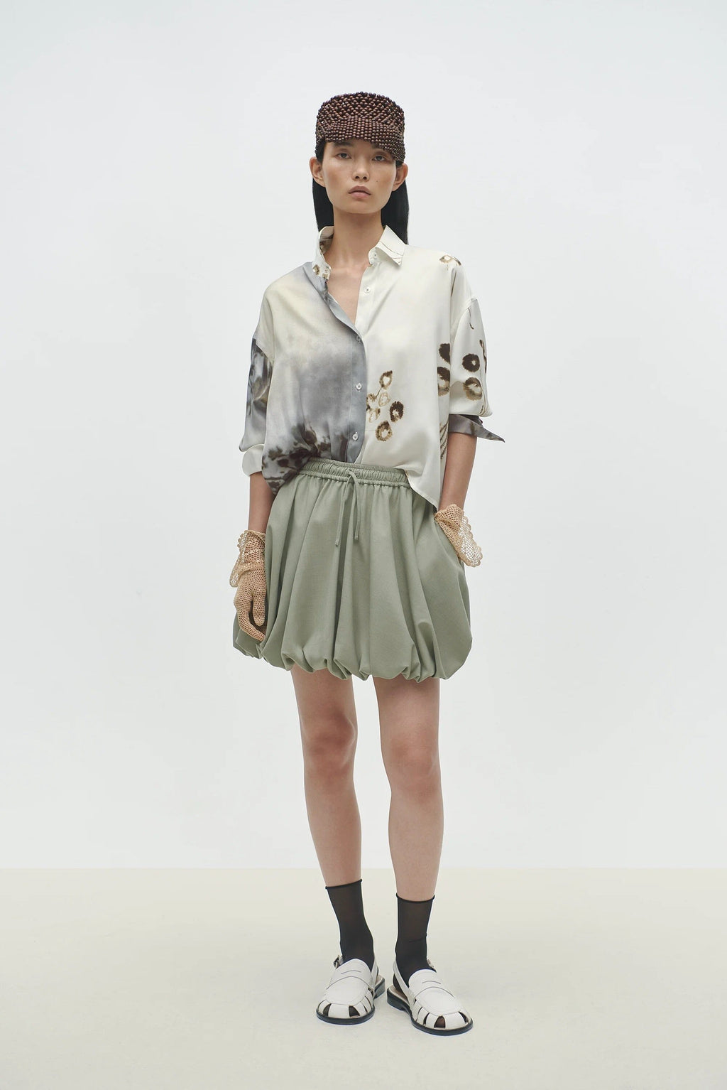 Cordera Balloon Mini Skirt - Salvia